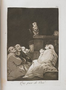 Tallerken fra Los Caprichos, 1797-1798 af Francisco de Goya